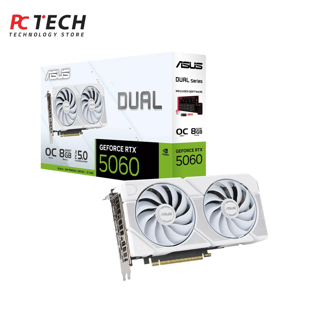 ASUS Dual GeForce RTX™ 5060 White OC Edition 8GB GDDR7