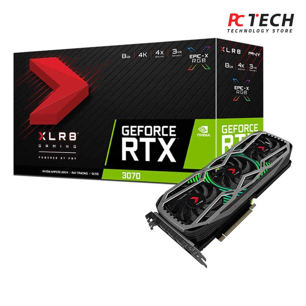 PNY XLR8 RTX 3070 8GB REVEL EPIC-X RGB Gaming - Tray Version